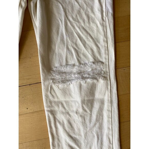 WE the Free - Free People Womens jeans sz 30 "the Lasso" white distressed denim - Picture 3 of 11